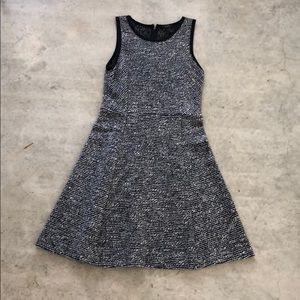 J.Crew black and white knit a-line dress